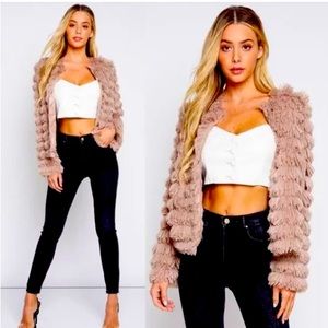 (3for20)🛼SHE+SKY FLUFFY LAYERED JACKET